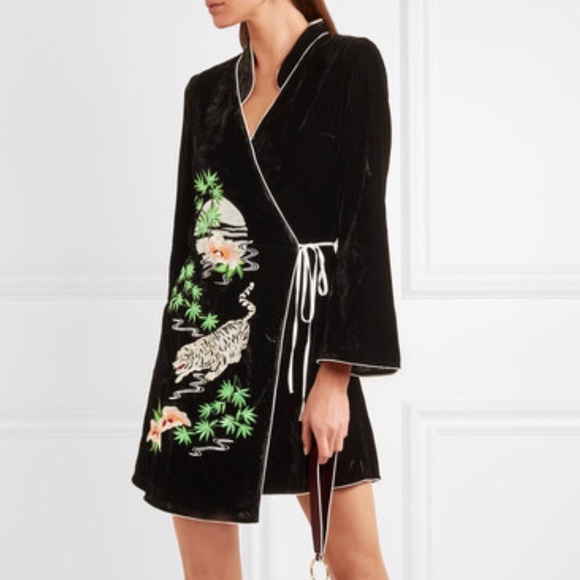 rixo iris wrap dress